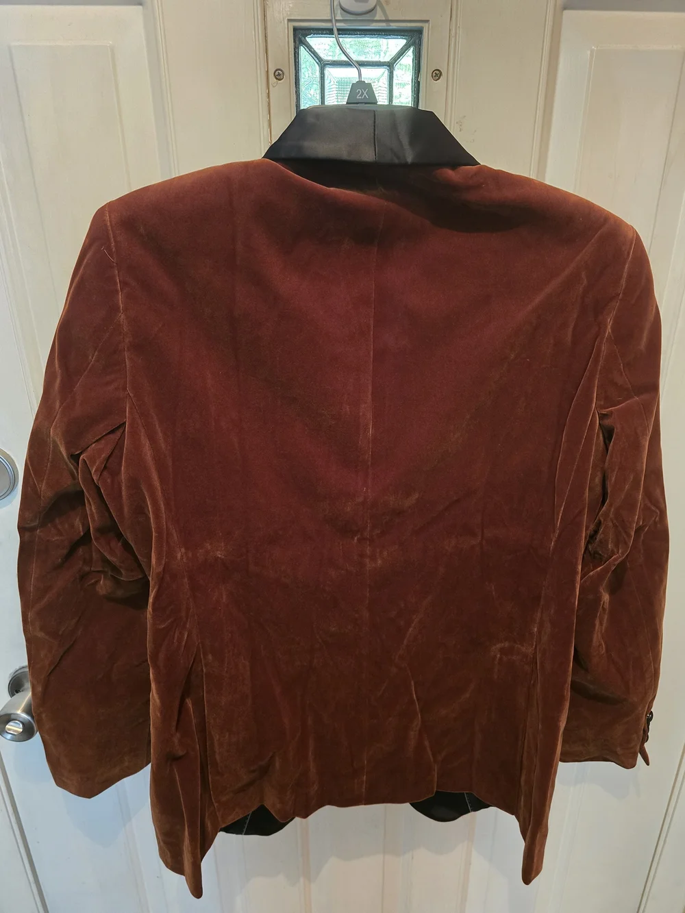Men's Brown Velvet Shawl Lapel Blazer
